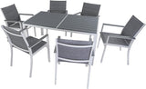 Kozyard Villa Outdoor Patio Dining Chairs Set of 2, Aluminum Frame with Padded Textilene Fabric - Photo 6