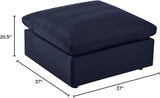 Modway Commix Outdoor Patio Overstuffed Sectional Sofa Ottoman in Navy - Photo 3