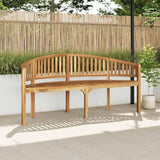 71 Inch Solid Teak Wood Garden Bench, Large Durable Outdoor Patio Seating for Three, Natural Rustic Style - Photo 1
