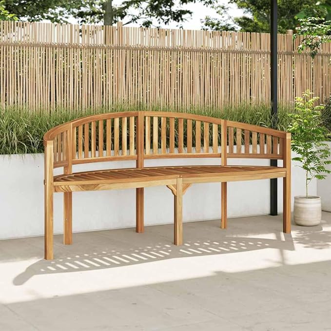 vidaXL Garden Bench Natural Teak Solid Teak Wood Large Durable