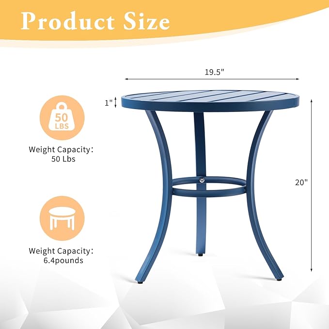 Outvita Outdoor Round Side Table - Photo 3