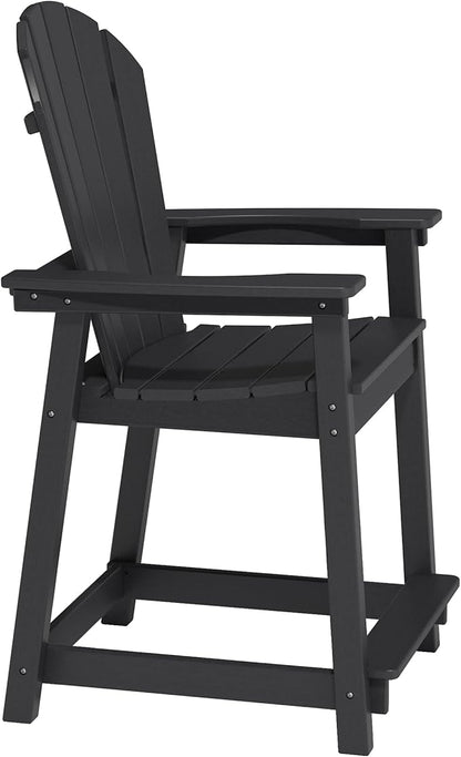 OTSUN Tall Modern Adirondack Chairs Set of 6, All Weather HDPE Bar Height Adirondack Stools Widened Durable Design for Porch Patio Yard Lawn Fire Pit Bistro Basement Indoors & Outdoors