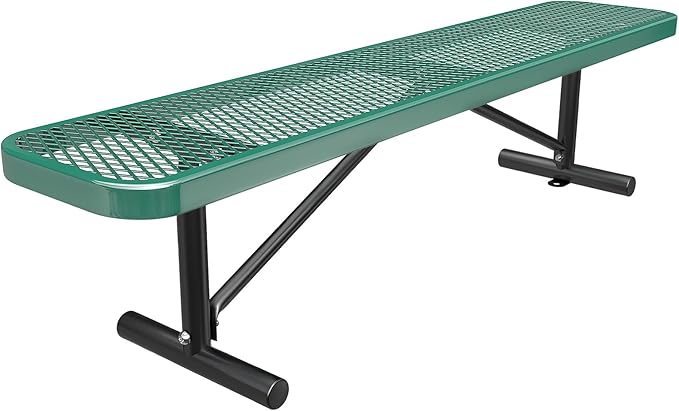 Ceridwen Park Benches for Weatherproof Commercial Outdoor Bench,Metal Frame Park Bench with Expanded Metal Mesh for Garden Bench,Rectangular Outdoor Benches for Outside Garden Lawn Yard Porch