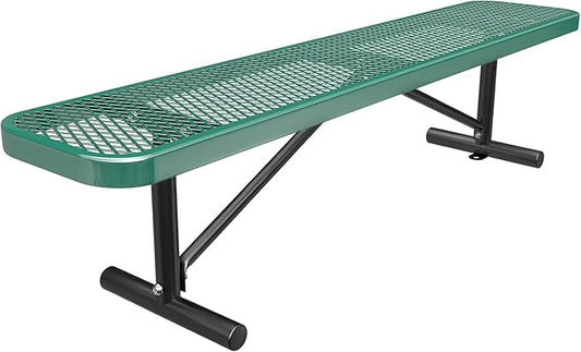 Ceridwen Park Benches for Weatherproof Commercial Outdoor Bench,Metal Frame Park Bench with Expanded Metal Mesh for Garden Bench,Rectangular Outdoor Benches for Outside Garden Lawn Yard Porch