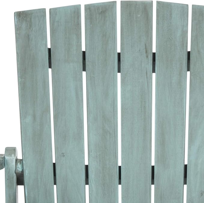 Safavieh Outdoor Collection Mopani Adirondack Chair, Beach House Blue