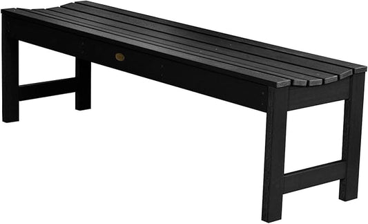 highwood Lehigh Picnic Garden Bench, 5 feet, Black