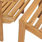 Set of 2 Natural Teak Adirondack Chairs with Footrests, Solid Wood Foldable Outdoor Patio Furniture for Garden, Balcony - Photo 7