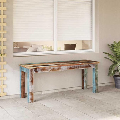 Vintage Reclaimed Wood Garden Bench for Indoor Outdoor Use, Rustic Solid Wood Patio Seating with Spacious Design and Durable Construction