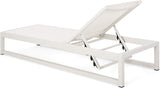 Christopher Knight Home Eudora Outdoor Chaise Lounge (Set of 2), White - Photo 5