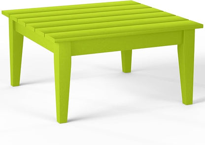 Costaelm Outdoor Side Tables for Patio, Small Patio Conversation Table Weather Resistant Coffee Table, Small Square Table Outdoor End Tables for Porch, Balcony, Poolside, Deck, Lime