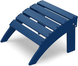 IVY&LANE Outdoor Adirondack Ottoman | Folding | HDPE | Blue | All Weather - Photo 1