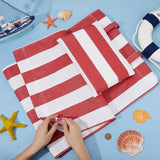 GORGECRAFT Beach Sling Chair Oxford Cloth with Pillow 44x17 Red and White Stripes Casual Lounge Lawn Chair Webbing - Photo 2