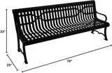 COATEDOUTDOORFURNITURE Coated Outdoor Furniture Heavy-Duty Outdoor Bench Thermoplastic Coated, Slated Steel - Photo 2