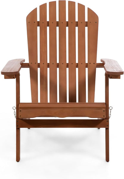 Greemotion Elk 34 in. W All Weather Outdoor Patio Eucalyptus Wood Adirondack Chair Solid Wood for Outdoor Fire Pit, Deck, Beach, Garden, Campfire Chairs, Weather Resistant Easy Installation, Natural