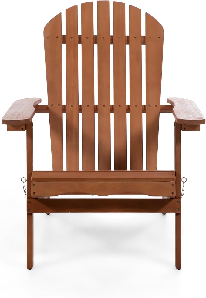 Greemotion Set of 2 Elk 34 in. W All Weather Outdoor Patio Eucalyptus Wood Adirondack Chair Solid Wood for Outdoor Fire Pit, Deck, Beach, Garden, Campfire Chairs, Weather Resistant, Natural