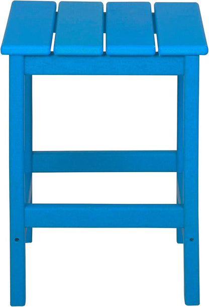 WestinTrends Malibu 3-Piece Set Outdoor Coffee and Side Table for Adirondack Chair, Pacific Blue