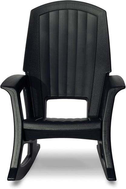 Semco Rockaway Heavy Duty All-Weather Outdoor Rocking Chair Plastics - Black