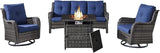 Belord 4 Piece Patio Wicker Furniture Set, Outdoor Swivel Rocker Chairs - Photo 1