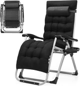 Zero Gravity Chair, Portable Folding Reclining Lounge Chairs with Adjustable Cushion and Cup Holder Trays for Outdoor - Photo 1