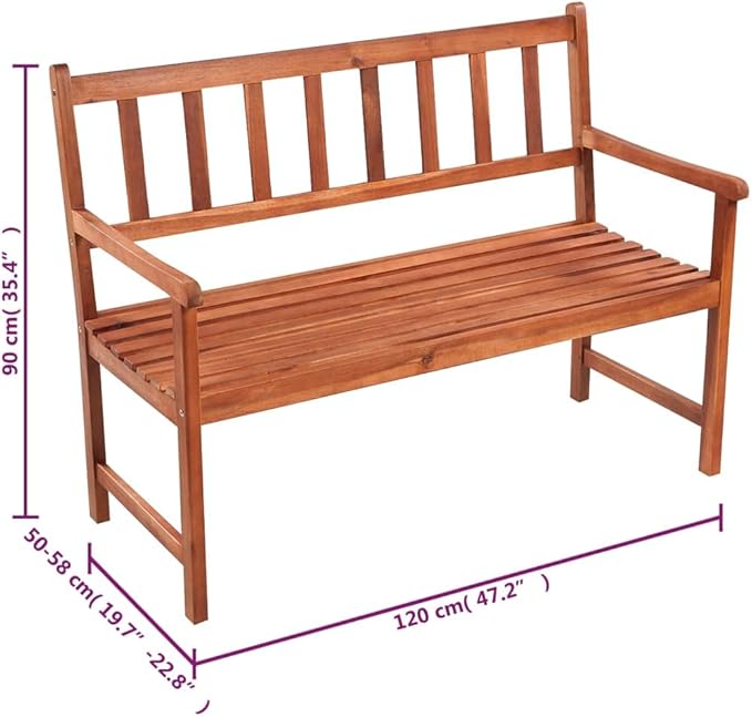 Patio Bench, Outdoor Sofas, Off-Site Benches for Garden, Porch, Park, Front Door, Balcony, Outdoor, Lawn, Patio - Photo 2