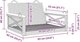 1 Seater Patio Swing Bench, Synthetic Rattan Hanging Chair for Garden, Balcony, and Outdoor Leisure - Photo 9