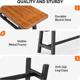 VINGLI Outdoor Bench with Metal Legs Rustic - Photo 5