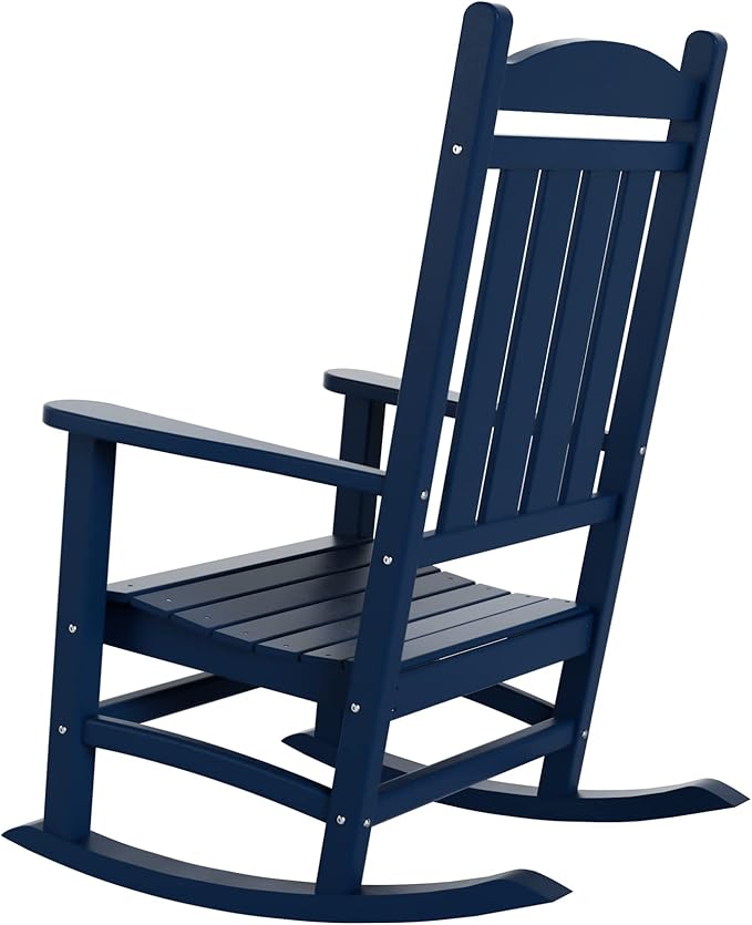 WestinTrends Malibu Outdoor/Patio Rocking Chair, Navy Blue