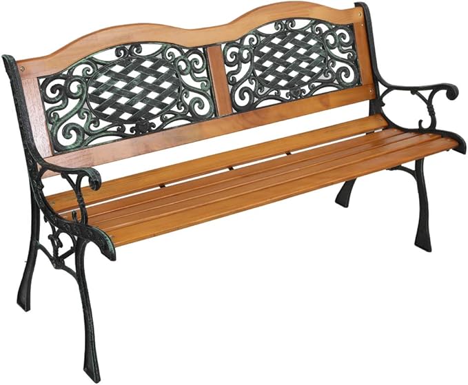 JHshop Patio Garden Bench 49" Outdoor Loveseat Chairs, Patio Park Bench, Outdoor Garden Bench - Photo 7