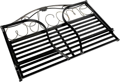 Park Bench Patio Garden Bench Backyard Benches, Metal Garden Bench, European Style Wrought Iron Double Chair Bench, Villa Garden Courtyard Decoration, Park Outdoor Bench with Backrest