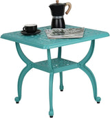JARDIN DE CENTENNIAL Cast Aluminum Outdoor Side Table, Anti-Rust Outdoor End Table, Patio Coffee Bistro Table for Indoor - Photo 1
