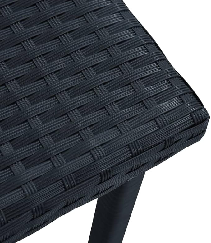 Compact Garden Side Table, Square Patio Tea Table with Powder-Coated Steel Frame - Photo 4