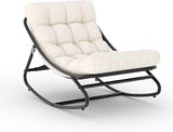 GarveeLife Rocking Papasan Chair 2 PCS, Outdoor Rocker Chair with Thick Waterproof Cushion - Photo 7