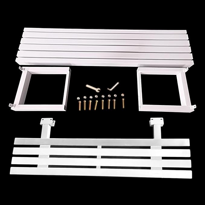 Outdoor Patio Benches, Garden Metal Bench with Backrest, for Front Porch, Yard, Patio, Entryway, Park, 500kg/1100lbs Load Bearing(Purple,150cm/59in)