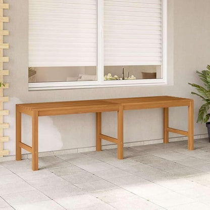 Solid Teak Wood Garden Bench 59.1 in Long Brown Vintage Style Durable Seating for Outdoor Patio Garden Entryway