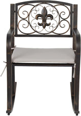 KINTNESS Outdoor Metal Rocking Chair Patio Rocking Bench with Cushion (1, 2-seat) - Photo 5
