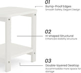 2-Tier Outdoor Side Table, 16" Adirondack Small Side Table All Weather Resistant, Patio End for Outside or Indoor, Patio - Photo 4