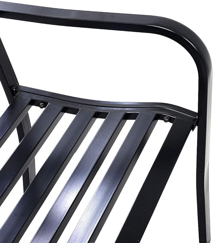 ReunionG 50" Patio Garden Bench Loveseats Park Yard Furniture Vintage Floral Garden Cast Iron Patio Porch Chair - Photo 9