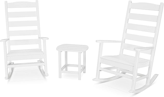 POLYWOOD® Shaker Rocking Chair Set, White