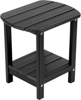 nalone Adirondack Side Table 16.5" Outdoor Side Table HDPE Plastic Double Adirondack End Table Small Table for Patio - Photo 1