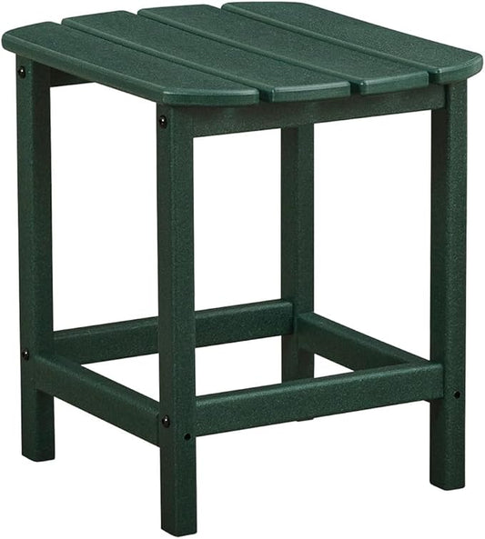 Signature Design by Ashley Karson City Contemporary Outdoor Weather Resistant End Table with Slatted Design, Green
