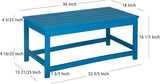 WO Home Furniture Adirondack Chairs Table Set of 3 PCS Outdoor Folding Chairs Coffee Table Weather/UV Resistant for Lawn - Photo 8