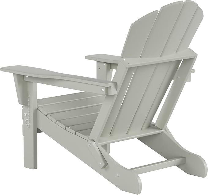 WO Home Furniture Adirondack Chairs Table Set of 3 PCS Outdoor Folding Chairs Coffee Table Weather/UV Resistant for Lawn - Photo 7