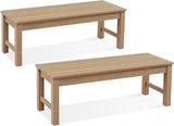 Psilvam Outdoor Bench, Two Person Poly Lumber Porch Bench, Weatherproof Garden Bench That Never Rot and Fade - Photo 1