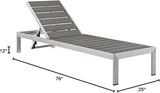 Modway EEI-4502-SLV-TRQ Shore Outdoor Patio Aluminum Chaise with Cushions, Silver Turquoise - Photo 3
