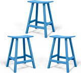 Costaelm All-Weather Bar Stools Set of 3, 29" Height Outdoor Bar Stools, Adirondack Poly Patio Bar Stool for Patio, Deck - Photo 8