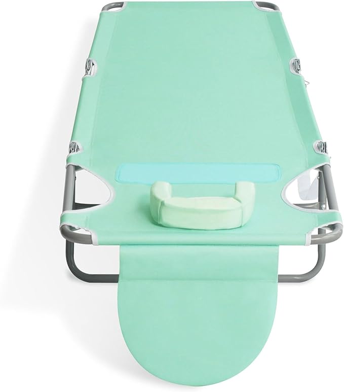 Ostrich Chaise Lounge Outdoor Lightweight Folding Adjustable Reclining Beach Chair for Tanning Pool Lake Patio Lawn Camping, Teal (3 Pack)