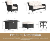 7 Piece Patio Furniture Set with Fire Pit Table - Photo 2