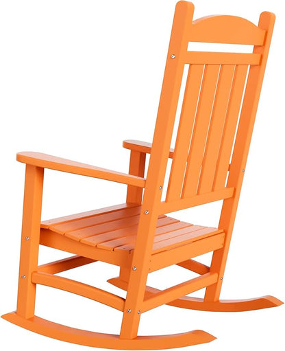 WestinTrends Malibu Outdoor/Patio Rocking Chair, Orange