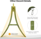 VINGLI 5FT Porch Swing Frame, 1000LBS Heavy Duty A-Frame Wooden Porch Swing Stand with Curved Arc Top - Photo 4