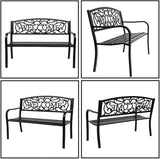50inch Outside Bench Seats Chair Patio Outdoor Garden Bench, Patio Park Bench, Front Porch Bench - Photo 5